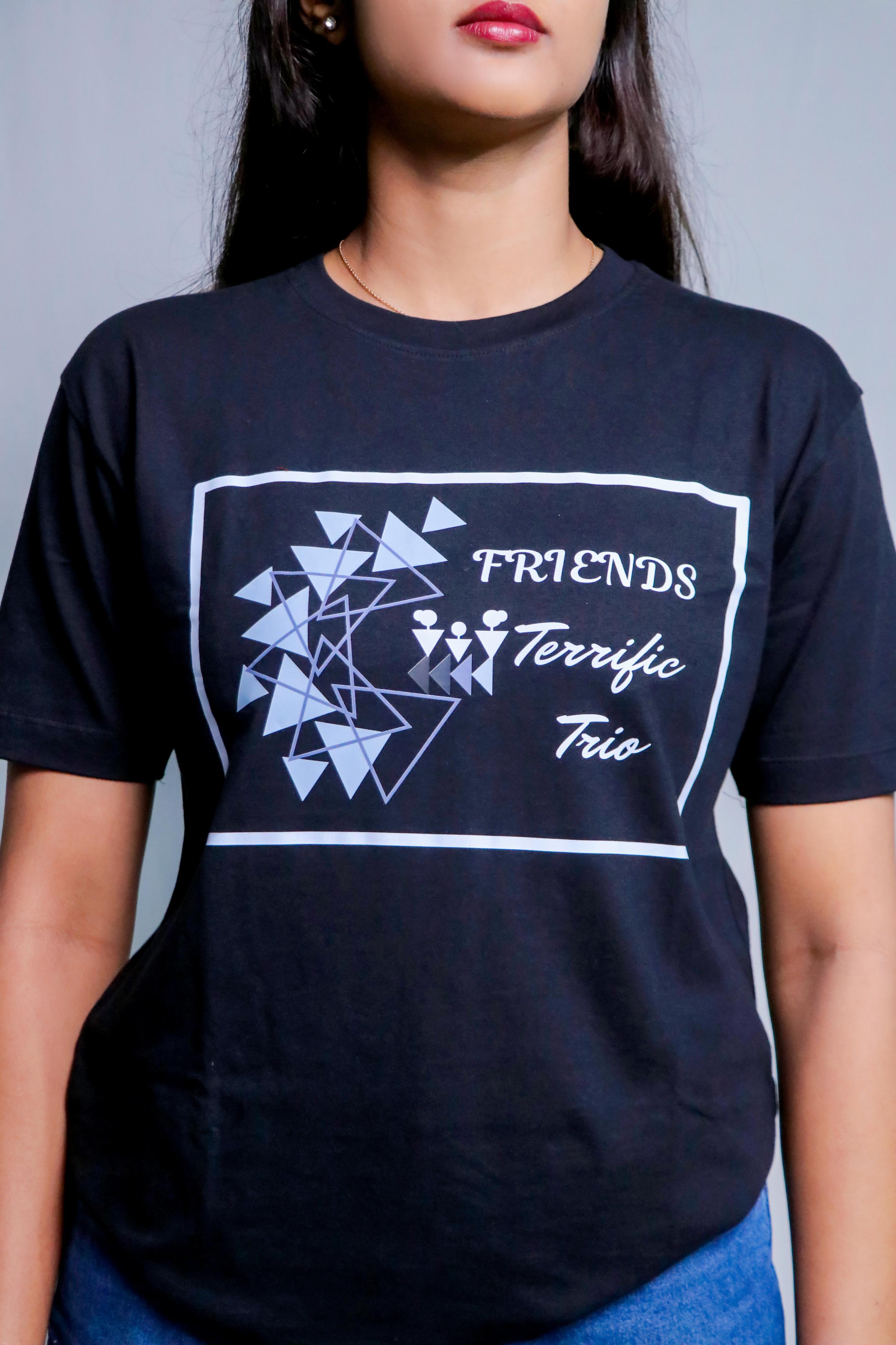 Inwestyle Cotton Black Printed Women’s Oversized T-shirt