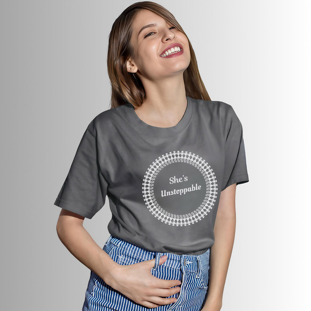 Inwestyle Cotton Red Printed Women’s Oversized T-shirt