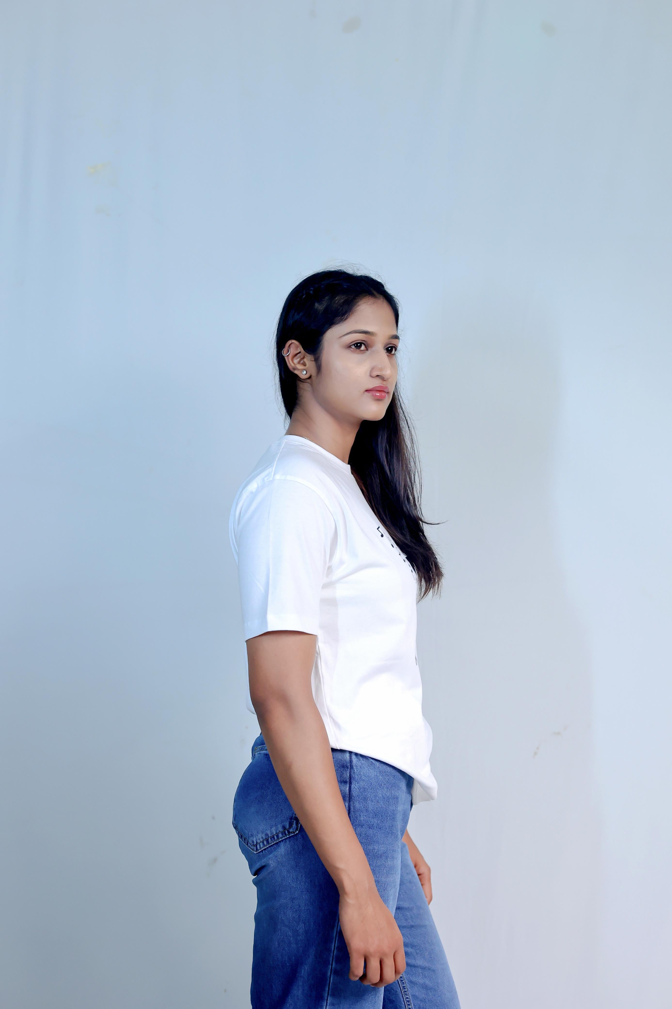 Inwestyle Cotton White Printed Women’s Oversized T-shirt