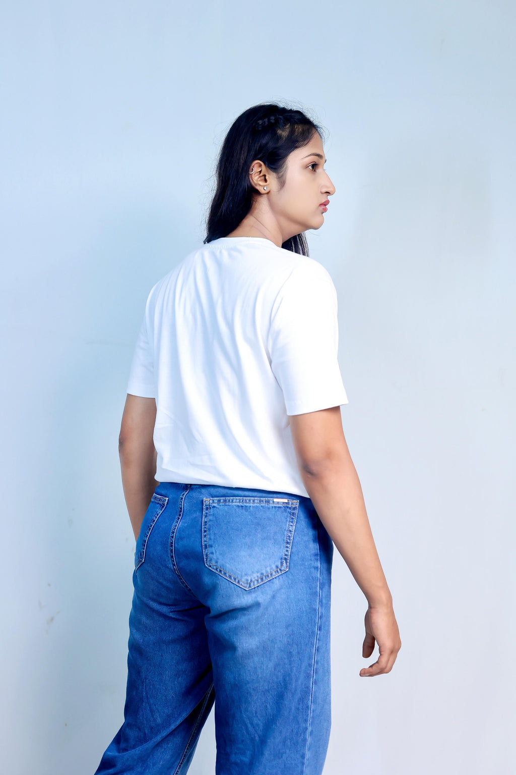 Inwestyle Cotton White Printed Women’s Oversized T-shirt