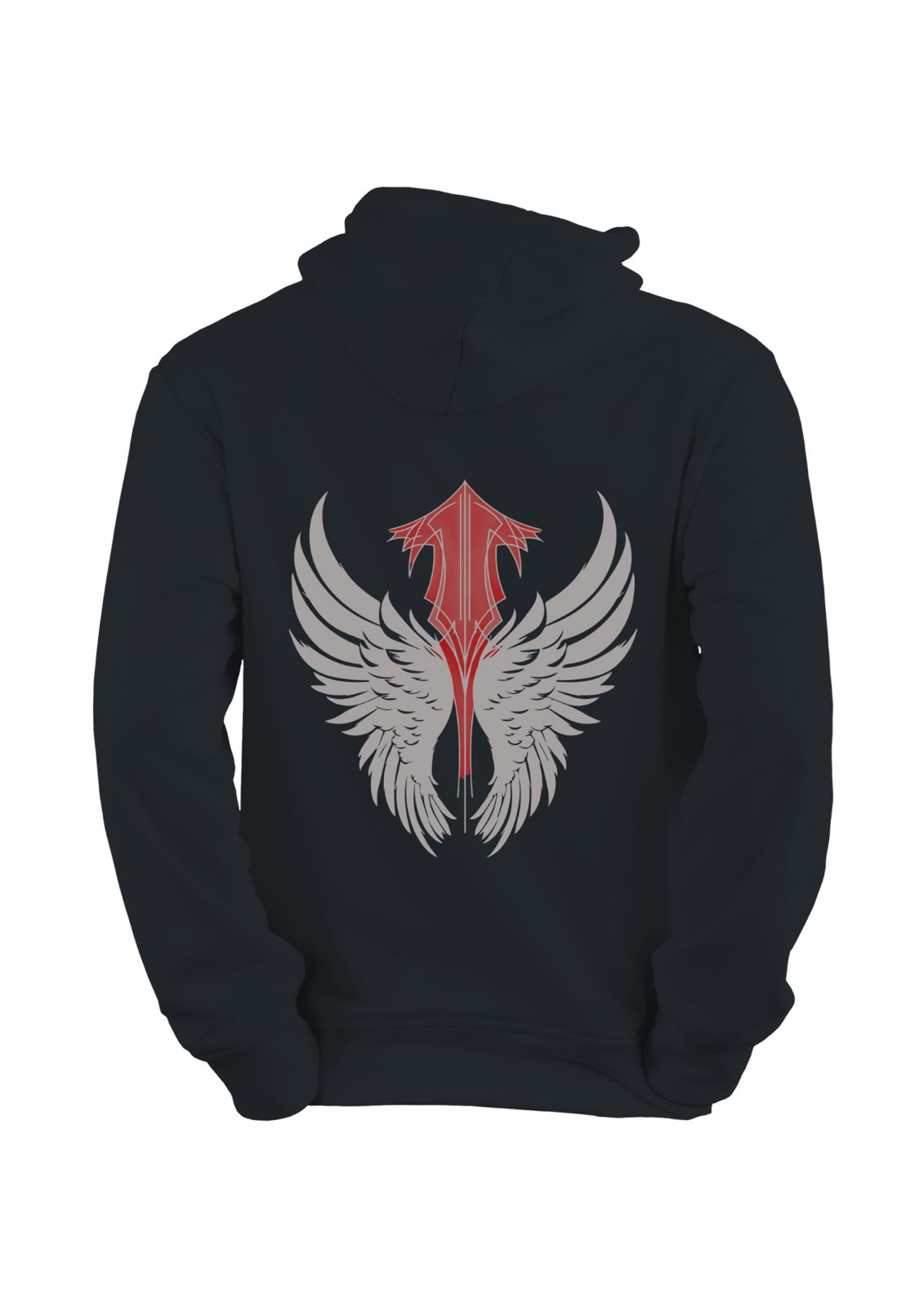 Men’s Inwestyle Black Printed Oversized Hoodie