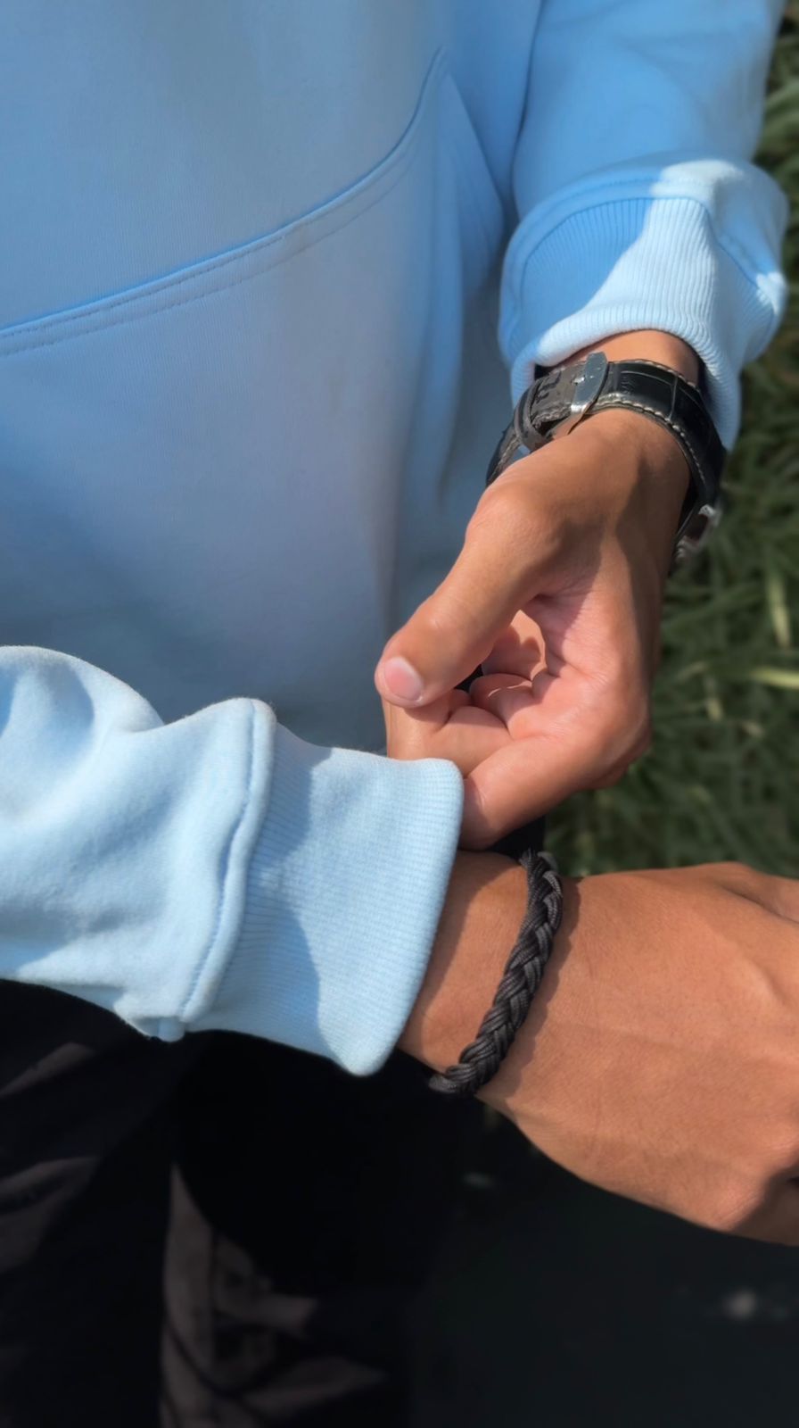 Men’s Inwestyle Sky Blue Printed Oversized Hoodie