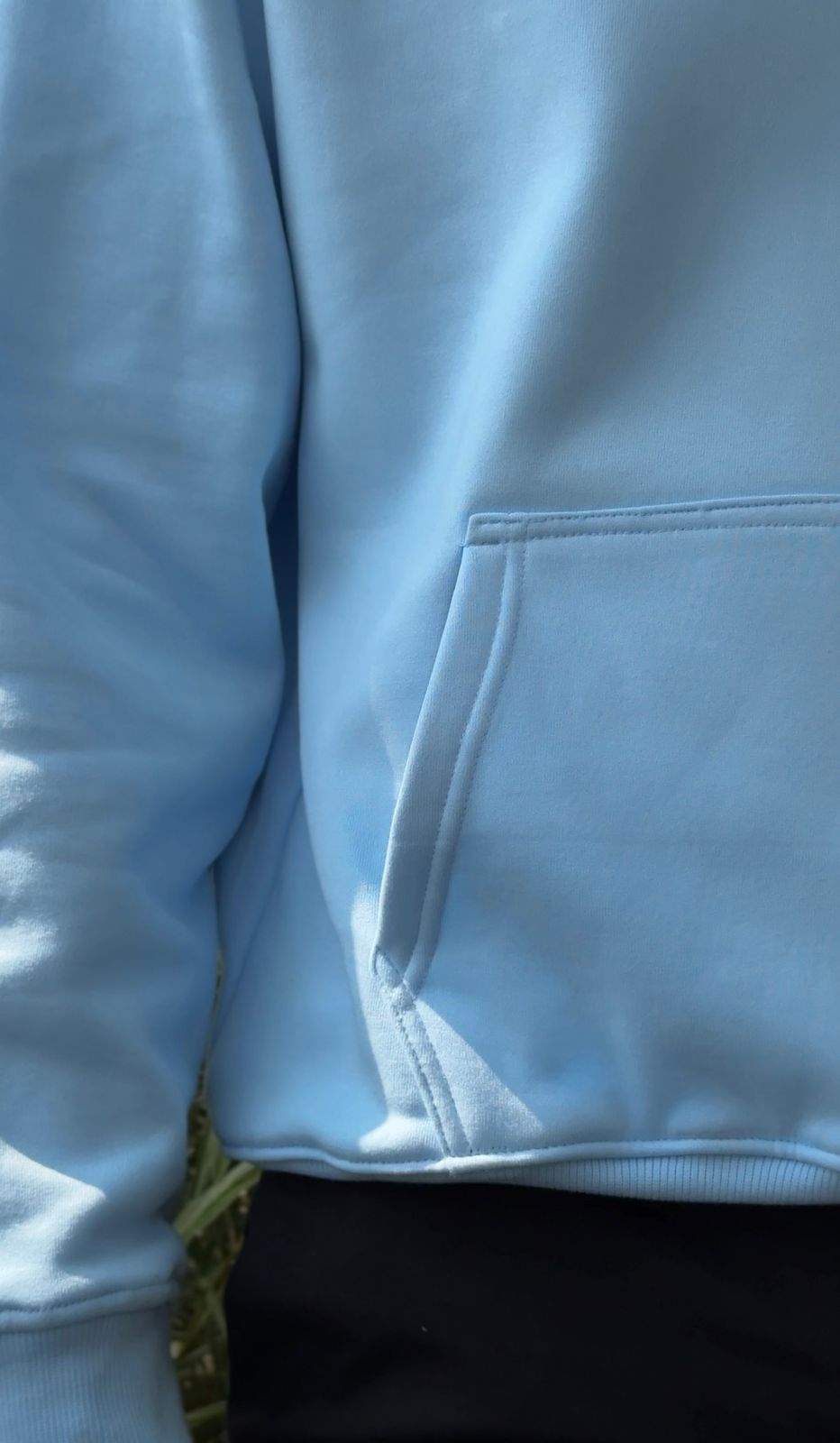 Men’s Inwestyle Sky Blue Printed Oversized Hoodie