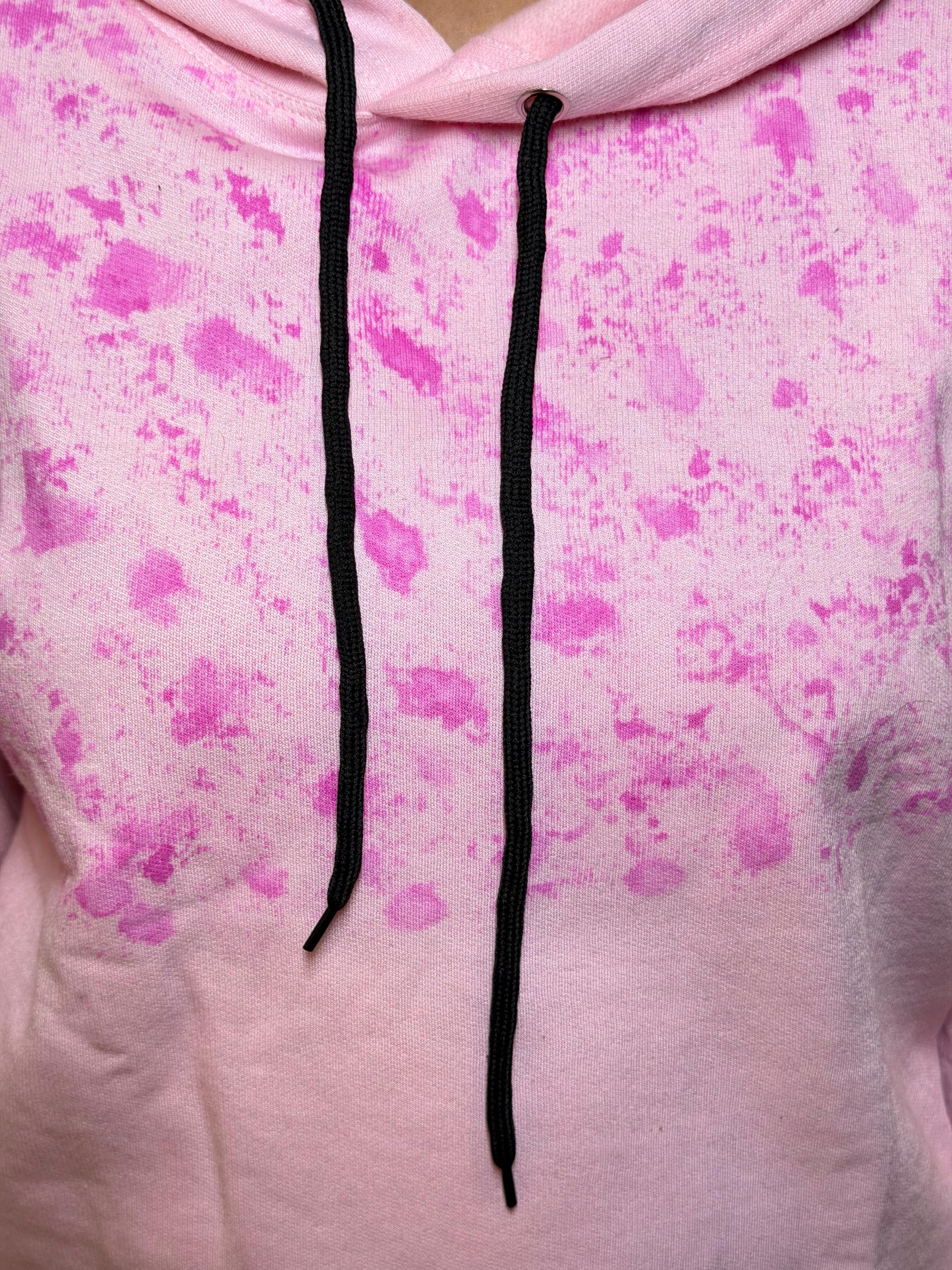 Women’s Inwestyle Light Pink Painted Hoodie (Regular Fit)