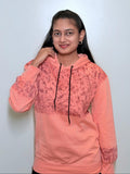 Women’s Inwestyle Peach Painted Hoodie (Regular Fit)