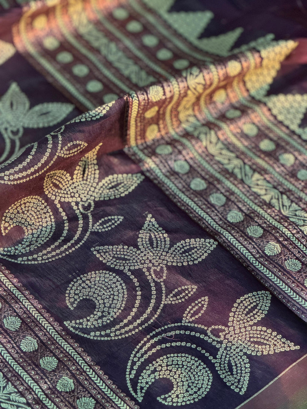 Inwestyle Pure Cotton Black Handloom Saree